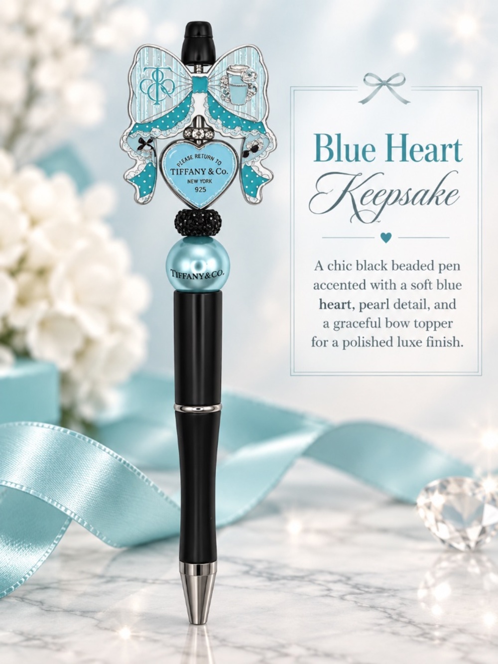 Blue Heart Keepsake Pen